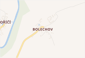 Bolechov v obci Želiv - mapa části obce