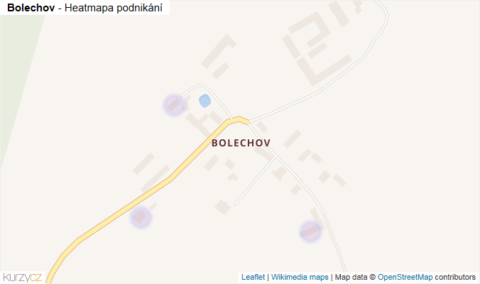 Mapa Bolechov - Firmy v části obce.