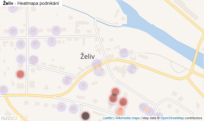 Mapa Želiv - Firmy v části obce.