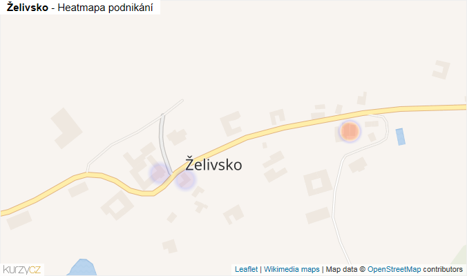 Mapa Želivsko - Firmy v části obce.