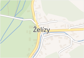 Želízy v obci Želízy - mapa části obce