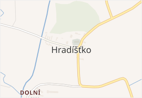 Hradíšťko v obci Žeretice - mapa části obce