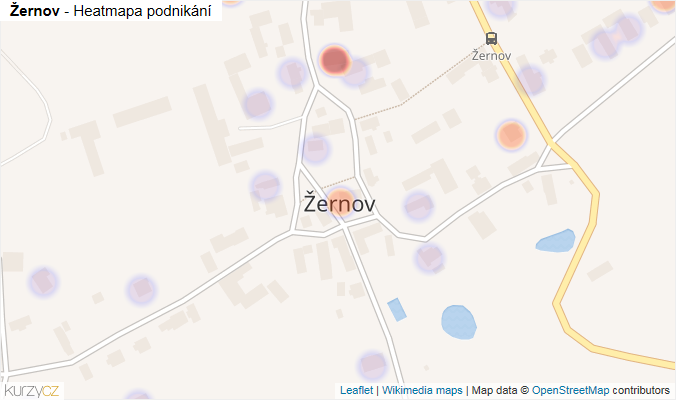 Mapa Žernov - Firmy v části obce.