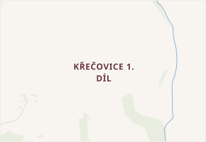 Křečovice 1.díl v obci Žernov - mapa části obce