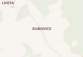 Dubovice v obci Žernovice - mapa části obce