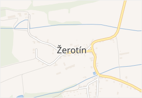 Žerotín v obci Žerotín - mapa části obce
