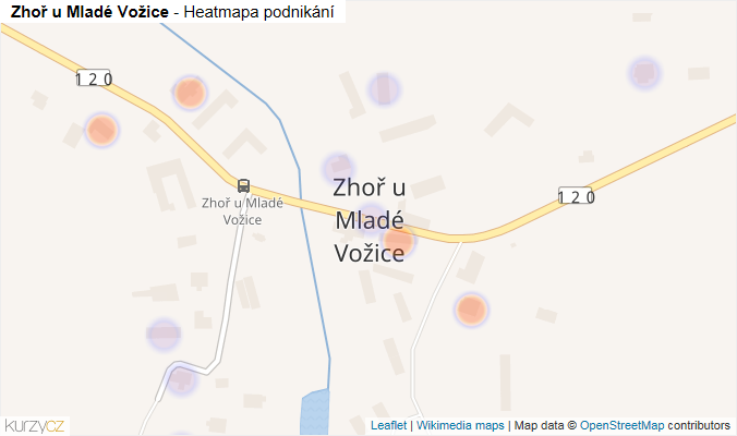 Mapa Zhoř u Mladé Vožice - Firmy v části obce.