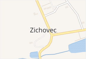 Zichovec v obci Zichovec - mapa části obce