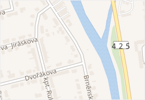 Brněnská v obci Židlochovice - mapa ulice