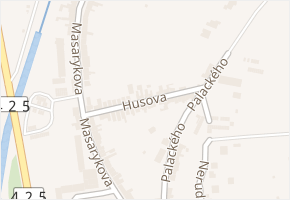 Husova v obci Židlochovice - mapa ulice