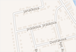Jiráskova v obci Židlochovice - mapa ulice