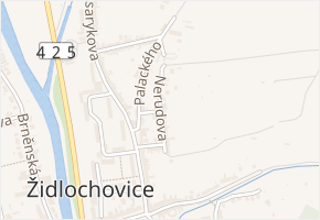 Nerudova v obci Židlochovice - mapa ulice
