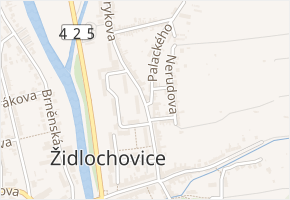 Tržnice v obci Židlochovice - mapa ulice