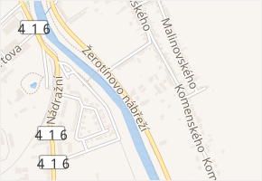 Žerotínovo nábřeží v obci Židlochovice - mapa ulice