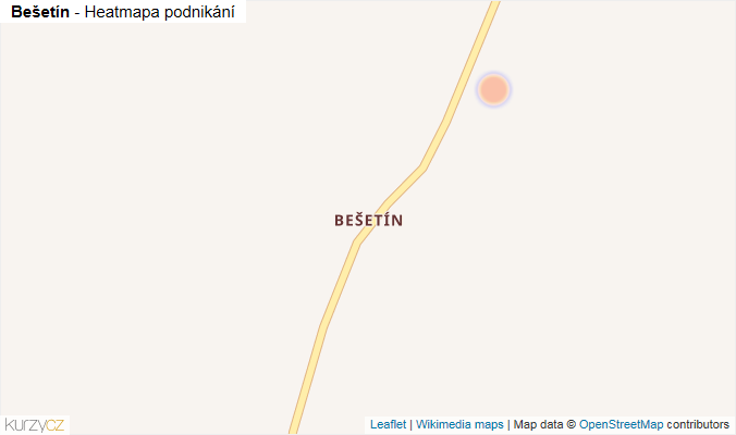 Mapa Bešetín - Firmy v části obce.