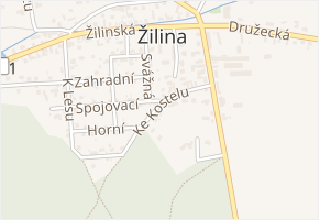 Ke Kostelu v obci Žilina - mapa ulice