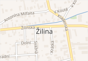 Žilina v obci Žilina - mapa části obce