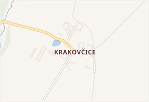 Krakovčice v obci Žimutice - mapa části obce