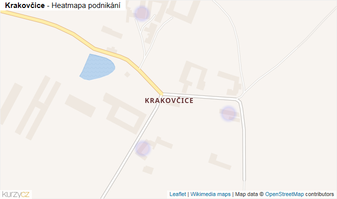 Mapa Krakovčice - Firmy v části obce.