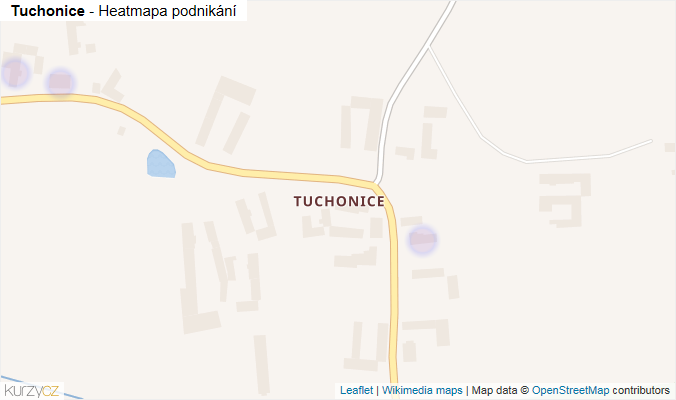 Mapa Tuchonice - Firmy v části obce.