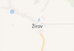 Žirov v obci Žirov - mapa části obce