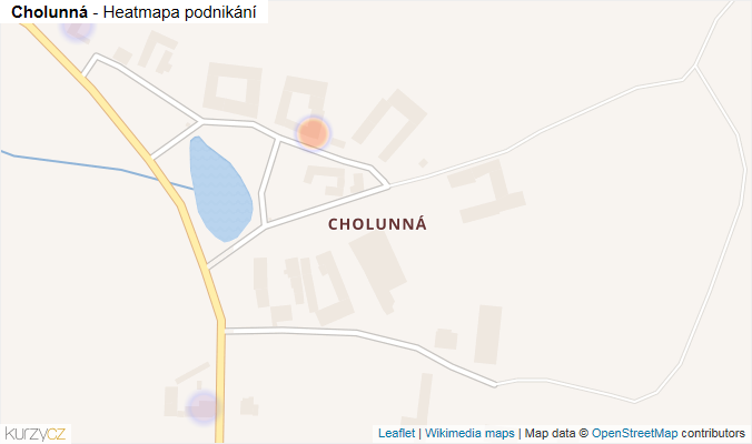 Mapa Cholunná - Firmy v části obce.
