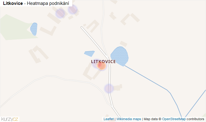 Mapa Litkovice - Firmy v části obce.