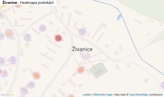 Mapa Živanice - Firmy v části obce.