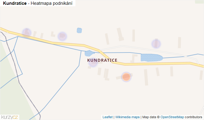 Mapa Kundratice - Firmy v části obce.