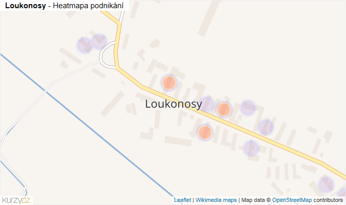 Mapa Loukonosy - Firmy v části obce.