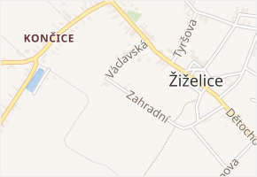 Zahradní v obci Žiželice - mapa ulice