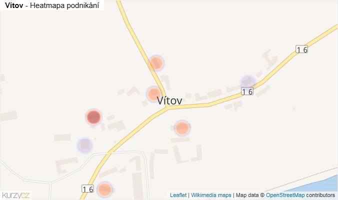 Mapa Vítov - Firmy v části obce.