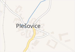 Plešovice v obci Zlatá Koruna - mapa části obce