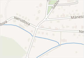 Nerudova v obci Zlaté Hory - mapa ulice