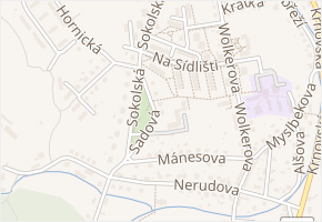 Sadová v obci Zlaté Hory - mapa ulice
