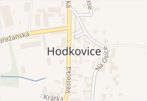 Hodkovice v obci Zlatníky-Hodkovice - mapa části obce