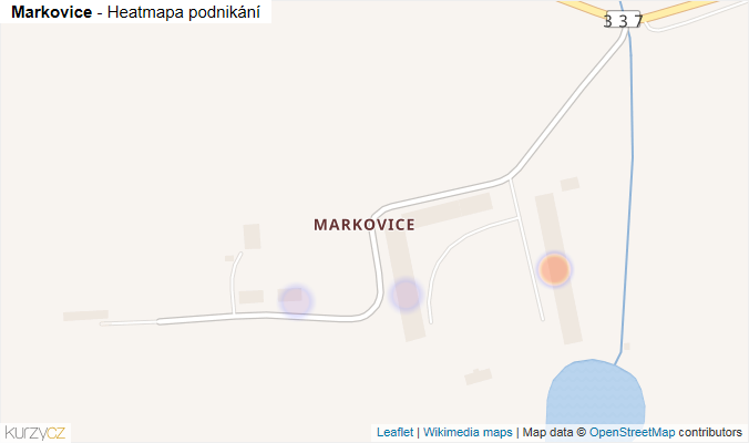 Mapa Markovice - Firmy v části obce.
