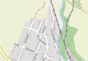 Severní v obci Žleby - mapa ulice