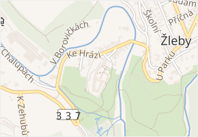 Zámecká v obci Žleby - mapa ulice