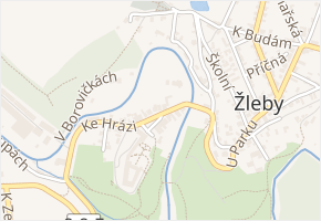 Zámecké náměstí v obci Žleby - mapa ulice