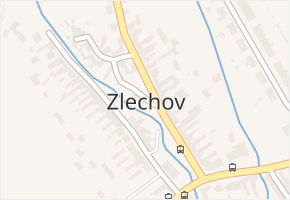 Zlechov v obci Zlechov - mapa části obce