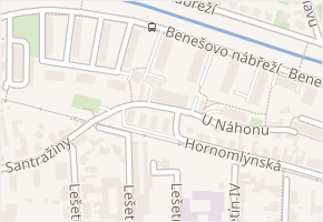 Benešovo nábřeží v obci Zlín - mapa ulice