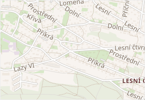 Borová v obci Zlín - mapa ulice