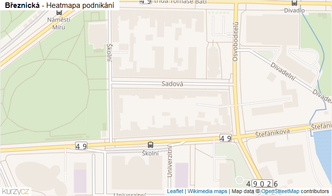 Mapa Březnická - Firmy v ulici.