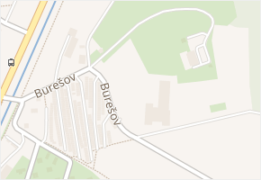 Burešov v obci Zlín - mapa ulice