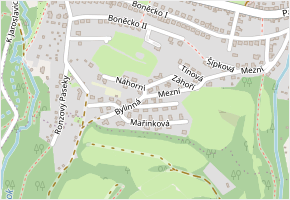 Bylinná v obci Zlín - mapa ulice
