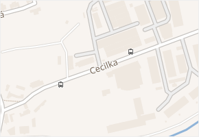 Cecilka v obci Zlín - mapa ulice