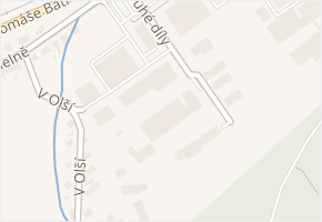 Dlouhé díly v obci Zlín - mapa ulice