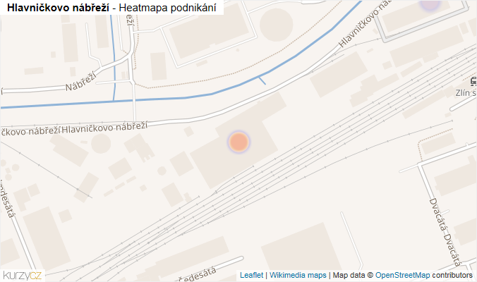 Mapa Hlavničkovo nábřeží - Firmy v ulici.