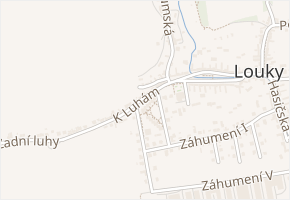 Hlubočina v obci Zlín - mapa ulice